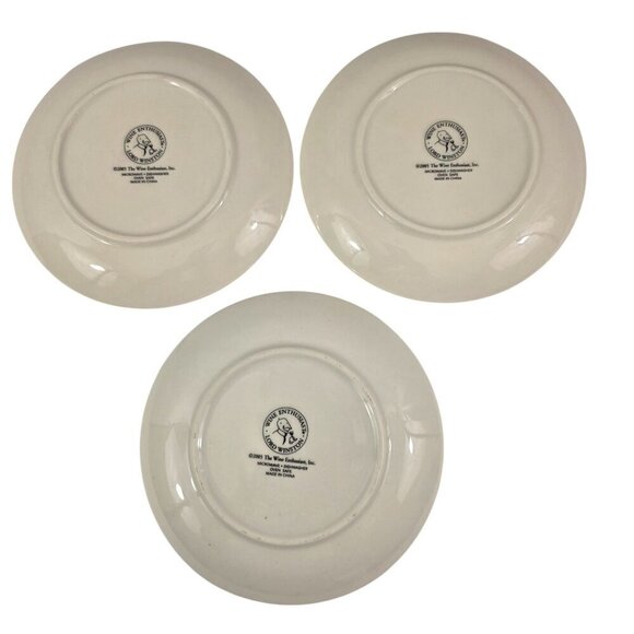 Wine Enthusiast ITALY SPAIN GERMANY Region Wine Dessert Cheese Plates – Set of 3 - Picture 2 of 11